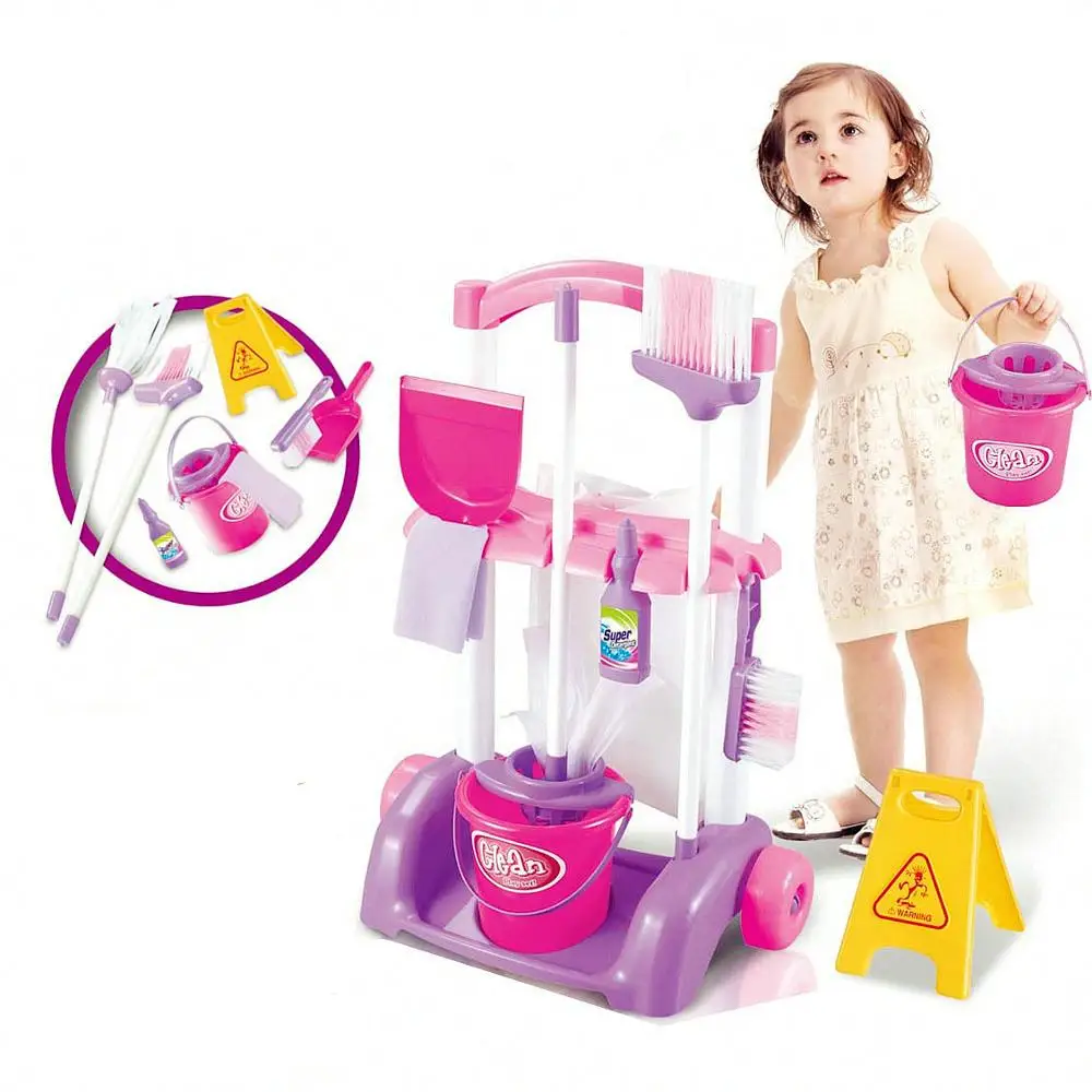 53 см детские игрушки для уборки пола ведра Швабра Веник Пылесос игровой набор