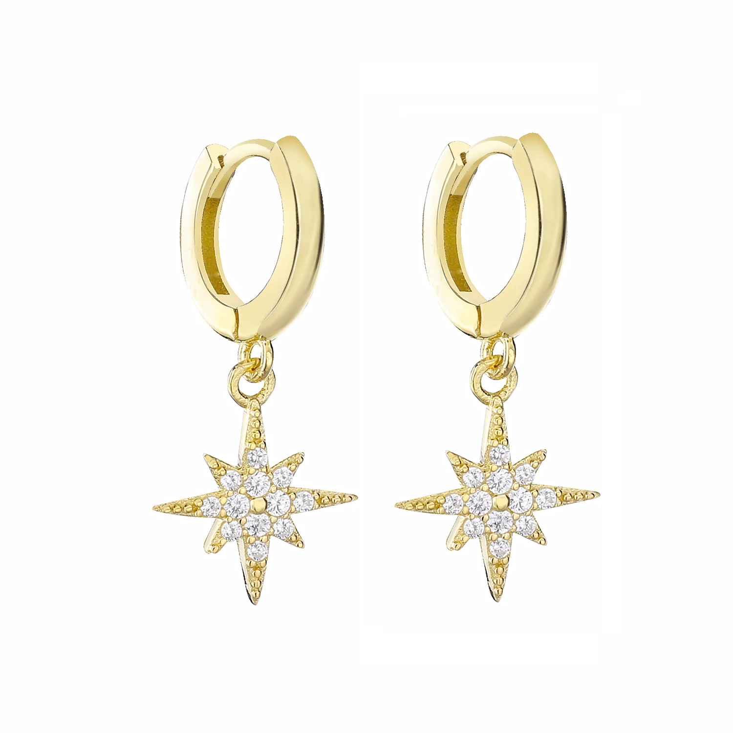 Starburst Gold Moonmory модные серьги-кольца для женщин 925 пробы опал в серебряной оправе Huggies Серьги-кольца для женщин серьга со змеями 16 цветов - Окраска металла: Starburst Gold