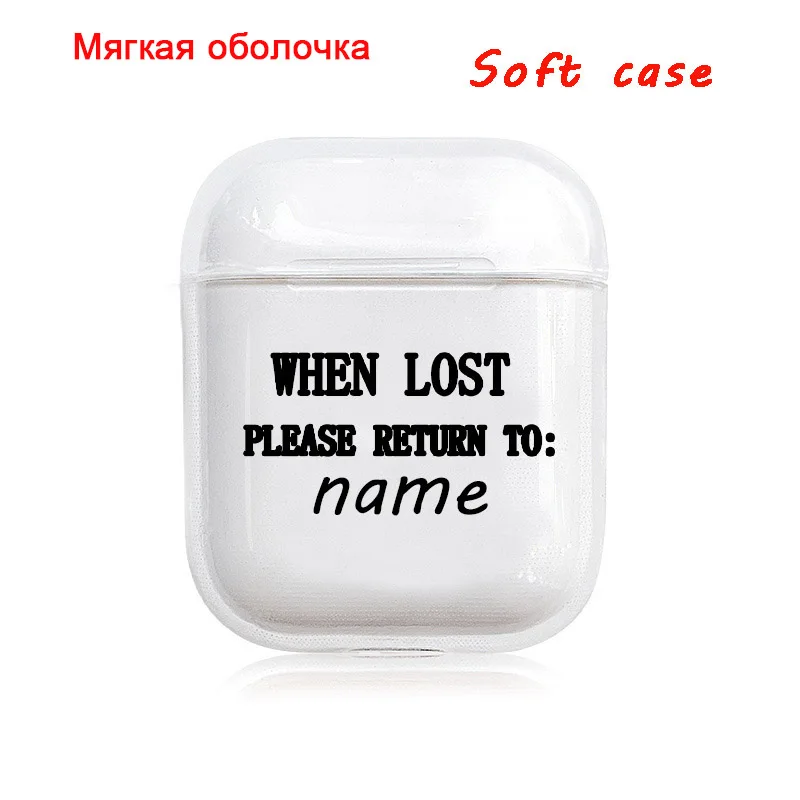 REJ7 Для airpod чехол на заказ с именем и узором Прозрачный жесткий пластиковый милый чехол для Air Pods DIY Индивидуальные буквы и узоры - Цвет: REJ7