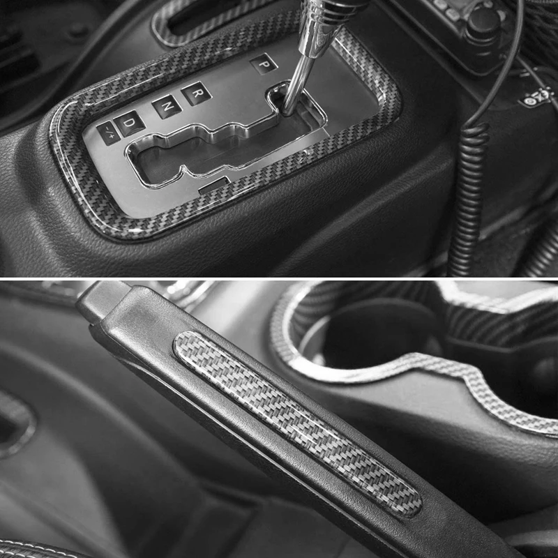 

2 Set Car Accessories: 1 Set Car Steering Wheel Center Console Air Outlet Trim & 1 Set Door Handle Lock Switch Cover