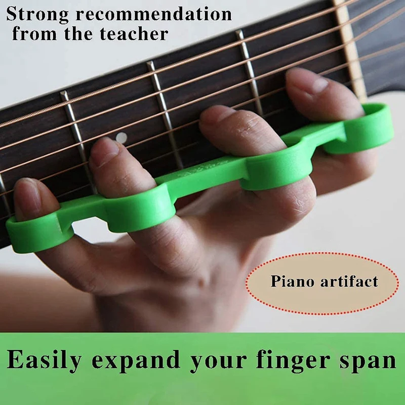 

Guitar Finger Expansion Plastic Finger Sleeve Practing Trainer Tool for Ukulele Piano Saxophone Beginner