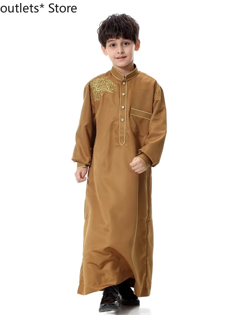 

Мусульманский детский халат, костюм для молодежи из стран Ближнего Востока и арабских стран, модная одежда в исламском стиле, платье из Сауд...