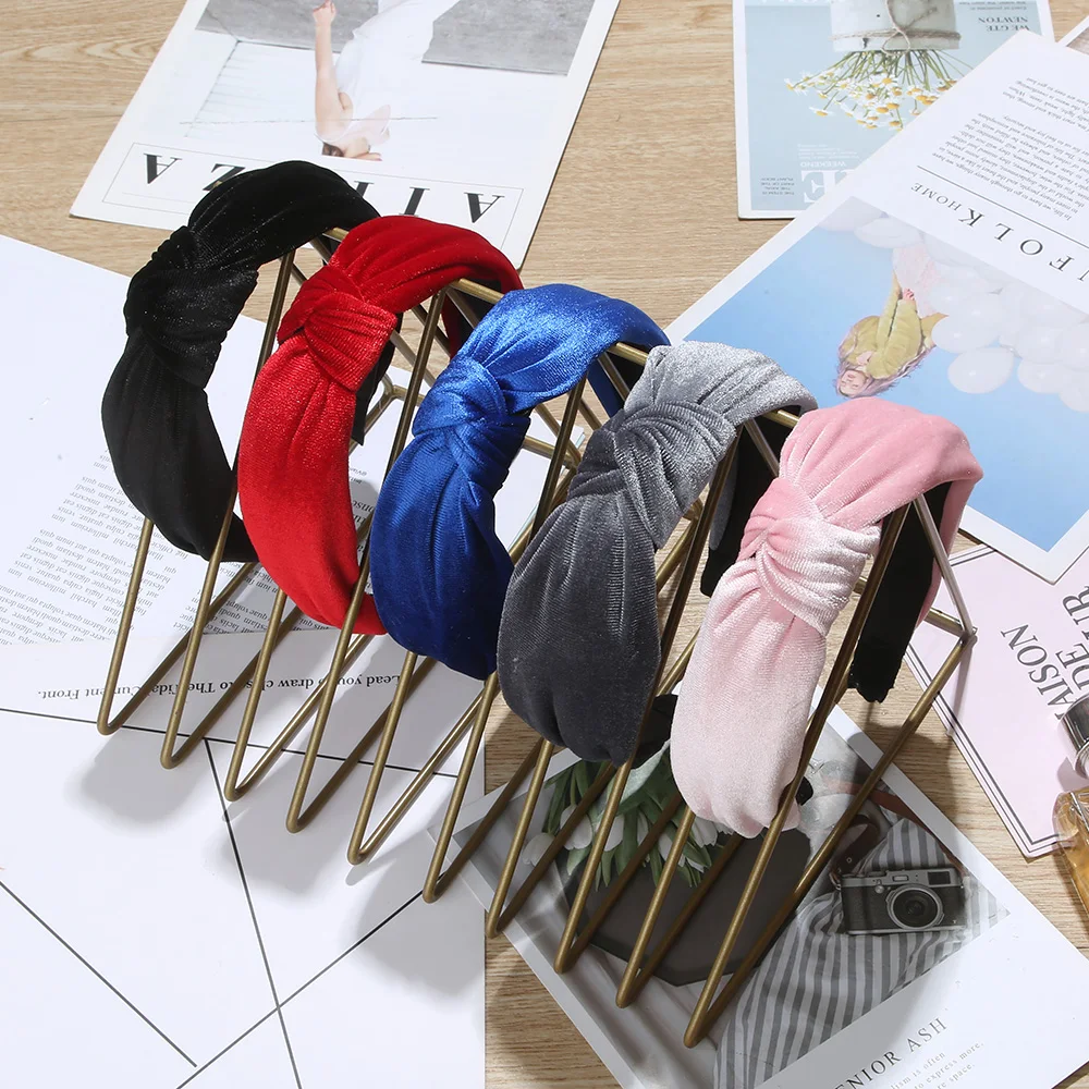 Новая простая тканевая повязка на голову мягкая хлопковая с бантом тюрбан