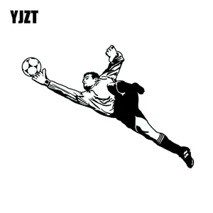 YJZT, 16 см * 11,5 см, вратарь, футбол, футбол, Спортивная искусственная животная, декоративные виниловые наклейки с окошком
