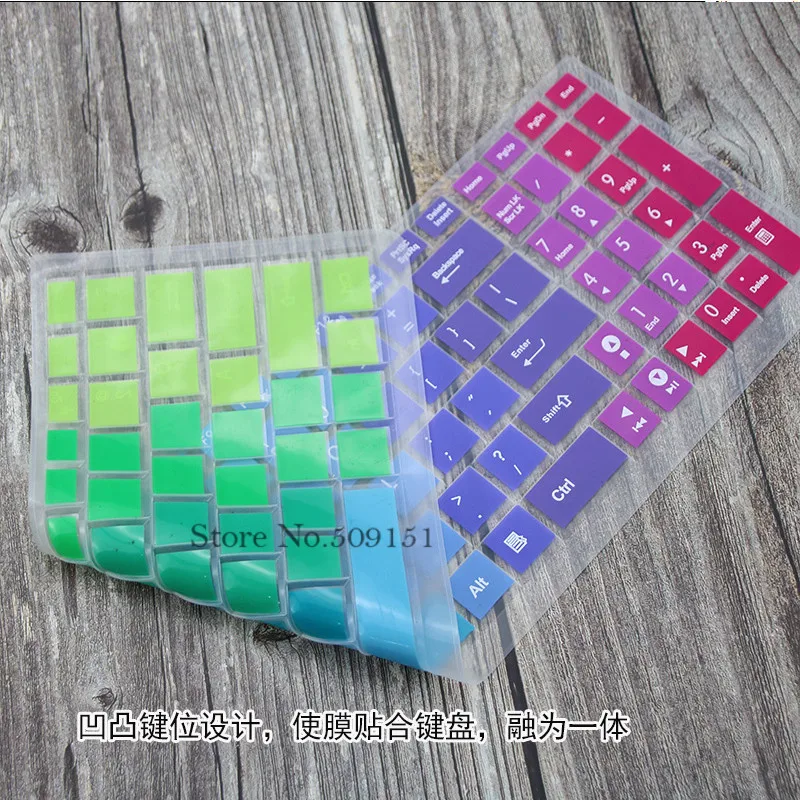 15-дюймовый силиконовый защитный чехол для клавиатуры ноутбука Asus X580 C520U N550 N551JM/JW