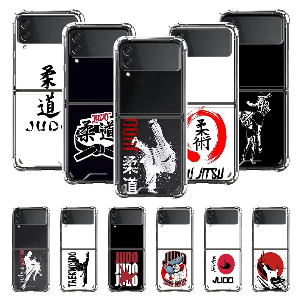 

Air Case for Samsung Galaxy Z Flip 3 5G Cell Phone Bag ZFlip 6.7" PC Segmented Protect Cover Coque Bag Fashion Judo Sport
