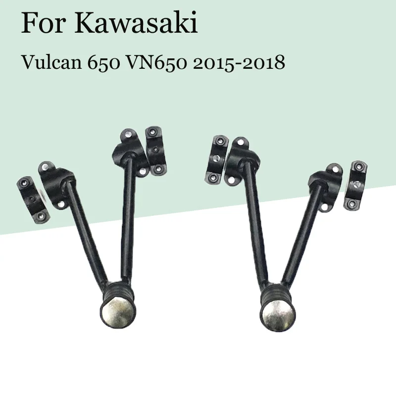 

Запчасти для мотоциклов Kawasaki Vulcan 650 VN650 2015 2016 2017 2018, черные задние пассажирские колышки для ног, крепления, подножки, аксессуары