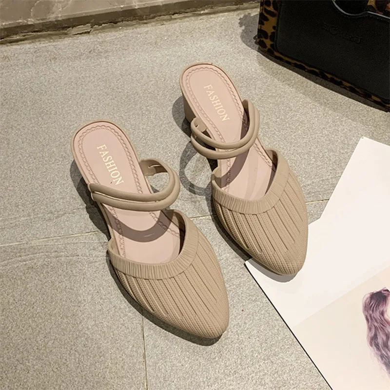 Women Shoes Pointed Toe Woman Casual Sandals New Summer Comfort Ladies Wedge Jelly Fashion Female Two Wear Slippers | Обувь