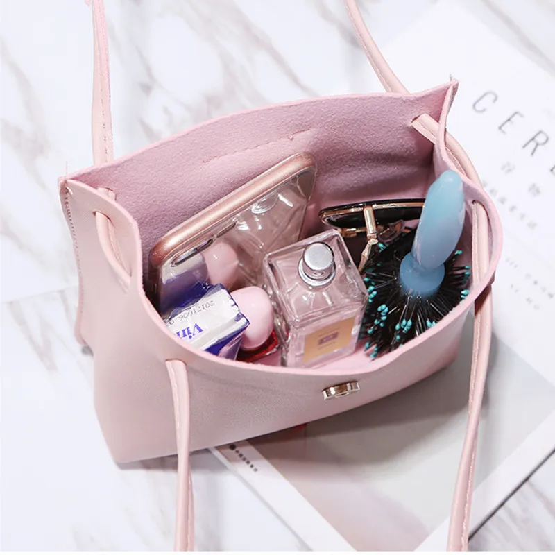Высокое Качество Мини ПУ Старинные Crossbody Сумка для Женщин 2019 Плечо Ведро Телефон