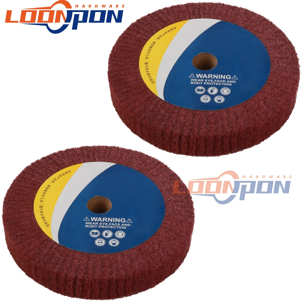 1 шт. Нетканая мочалка 4/5/6/8/10/12 дюймов шлифовальный круг отверстие 20 мм толщина 25/50