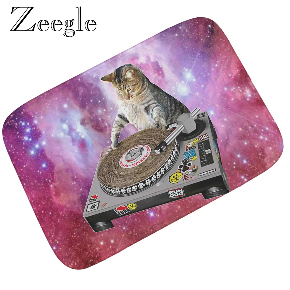 3D кошка коврик фланелевые мягкие тапочки Гостиная ковер впитывающий анти