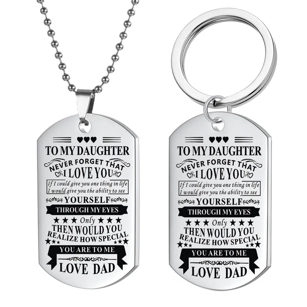 Детское ожерелье из нержавеющей стали для моего сына дочери просто сделайте все