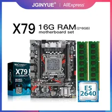 MACHINIST X79 Motherboard LGA 2011 Set Kit With Xeon E5 2640 Processor 16GB(2*8GB) ECC DDR3 RAM Support M.2 NVME SSD X79M PLUS