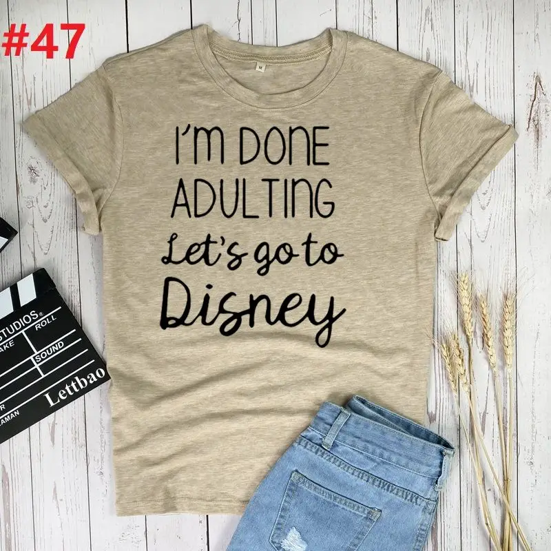 

I'm Done Short Sleeve T-shirts Women Printed Harajuku Casual Sweet Girls Cute Large Size 2XL Soft Loose Fashion Chic New