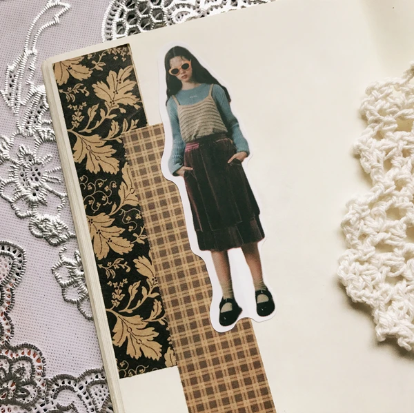 6 шт./компл. Ретро винтажная текстура веленевая писчая бумага стикер набор для