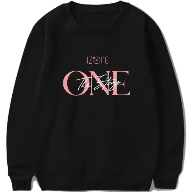 

Izone concert ONE THE STORY same printing o neck fleece hoodies kpop unisex pullover k-pop sweatshirt 5 colors