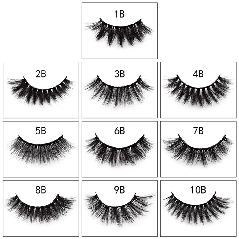 

10pcs/Set 3D Mink Lashes Fluffy Mink Eyelashes Makeup Natural Extension Lashes
