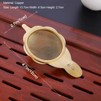 copper tea infuser reusable coffee filter kung fu tea set copper strainers mug infuser with handle teaware accessories