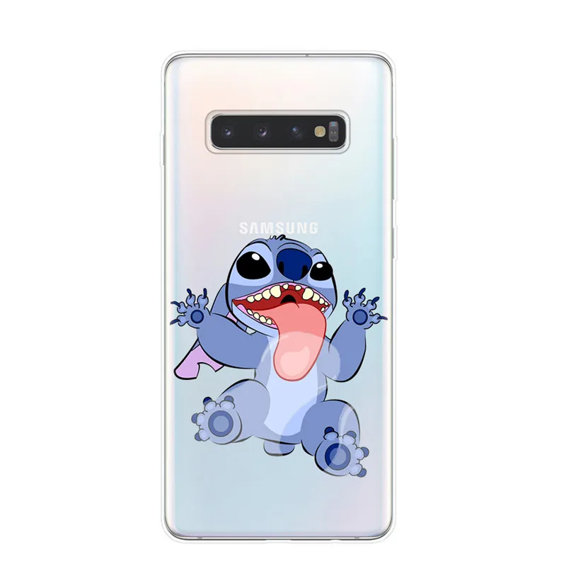 Милые чехлы для телефонов Disneys Stitch для samsung S10 S9 S8 Plus S10e 5G S6 S7 Edge S10Lite, Прозрачная силиконовая Мягкая задняя крышка - Цвет: T5978