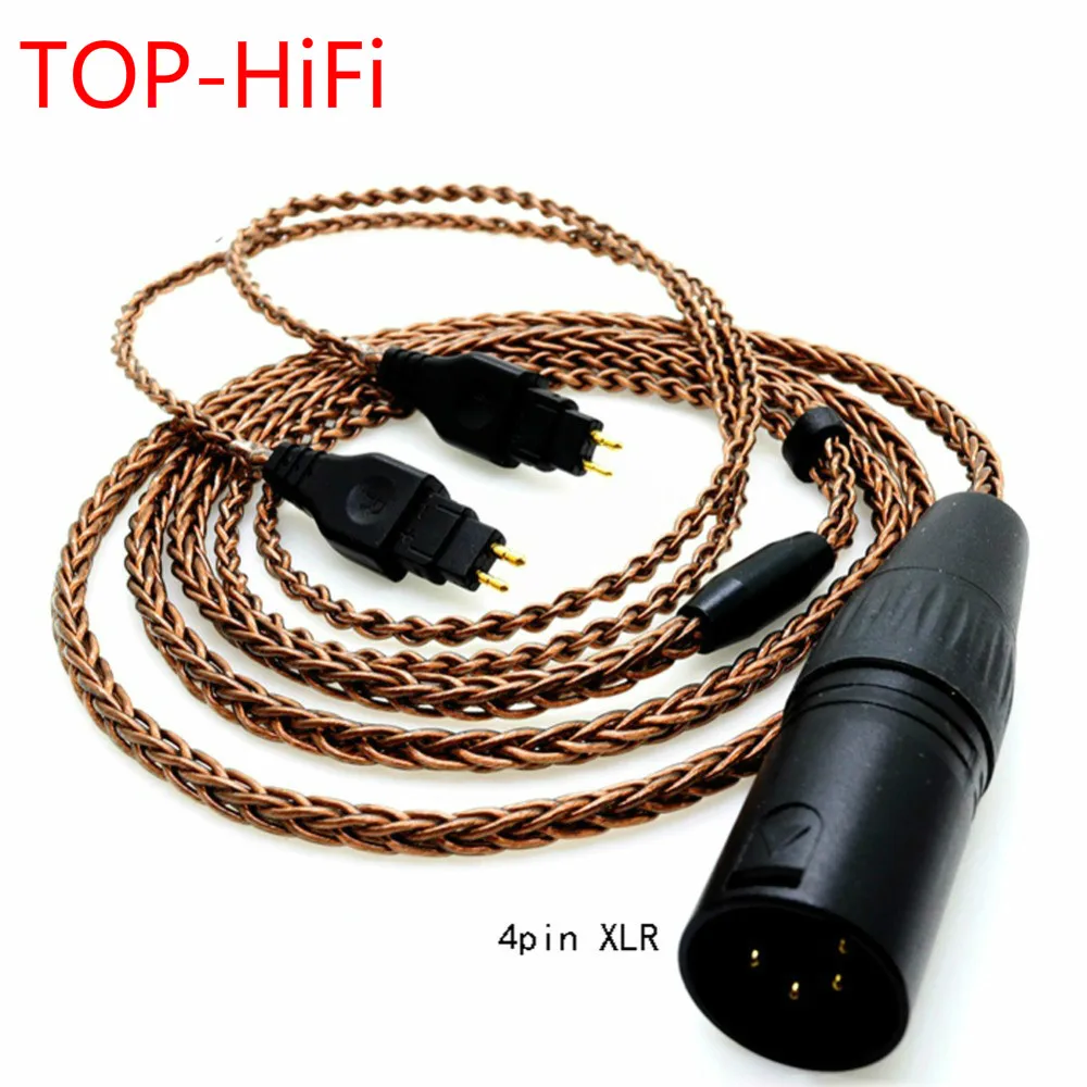 TOP-HiFi 1.2m 8cores Pure Copper Headphone Replacement Audio Cable for HD600 HD650 HD525 HD545 HD565 HD580 Headphones