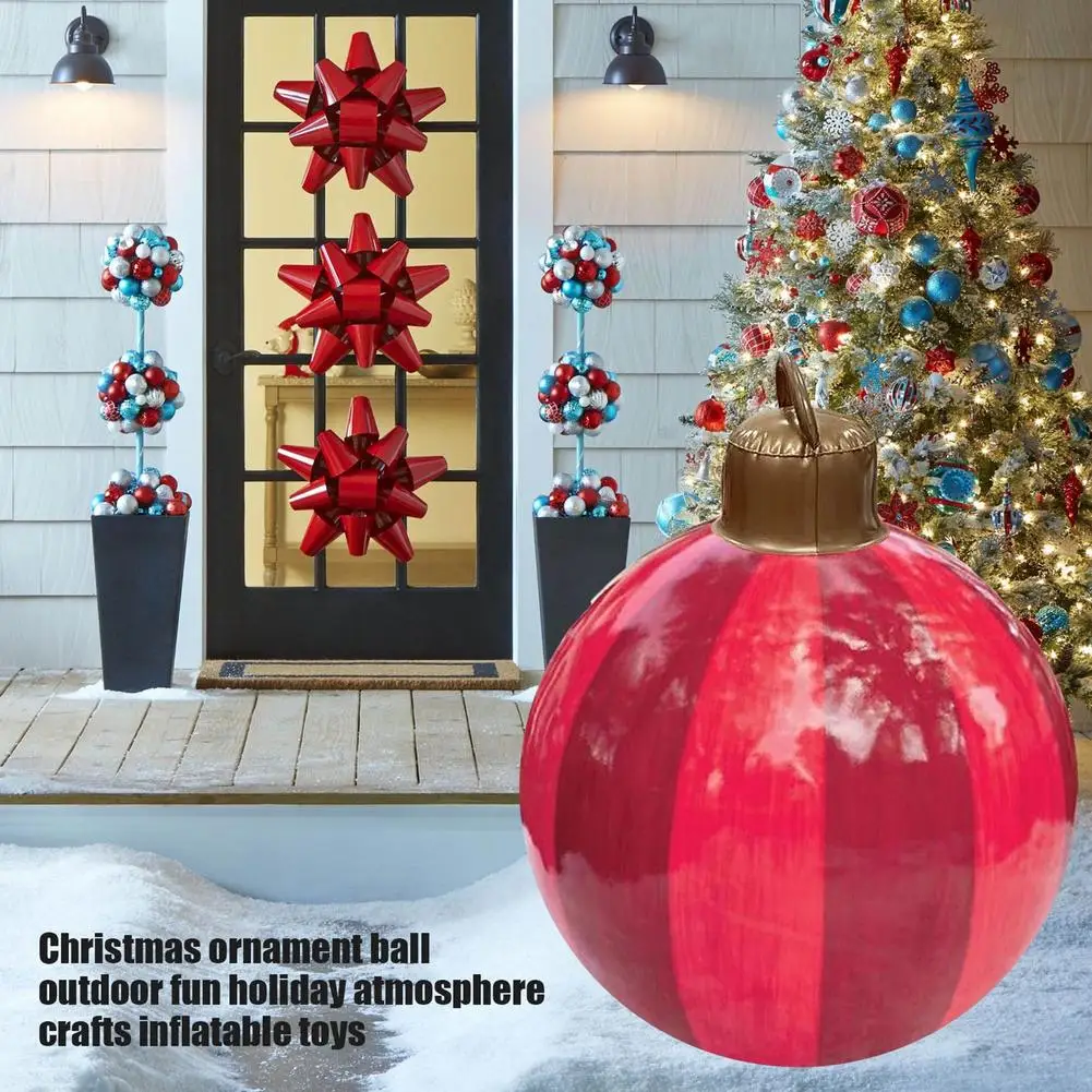 

23,6 дюймов рождественские надувные гигантские декоративные шары 2021 новые рождественские уличные рождественские украшения для рождественс...