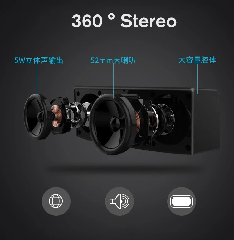 Nby 5510 портативный Bluetooth динамик 10 Вт беспроводной внешний динамик 3D стерео Вуфер музыкальный Бумбокс fm-радио тяжелый компьютер бас