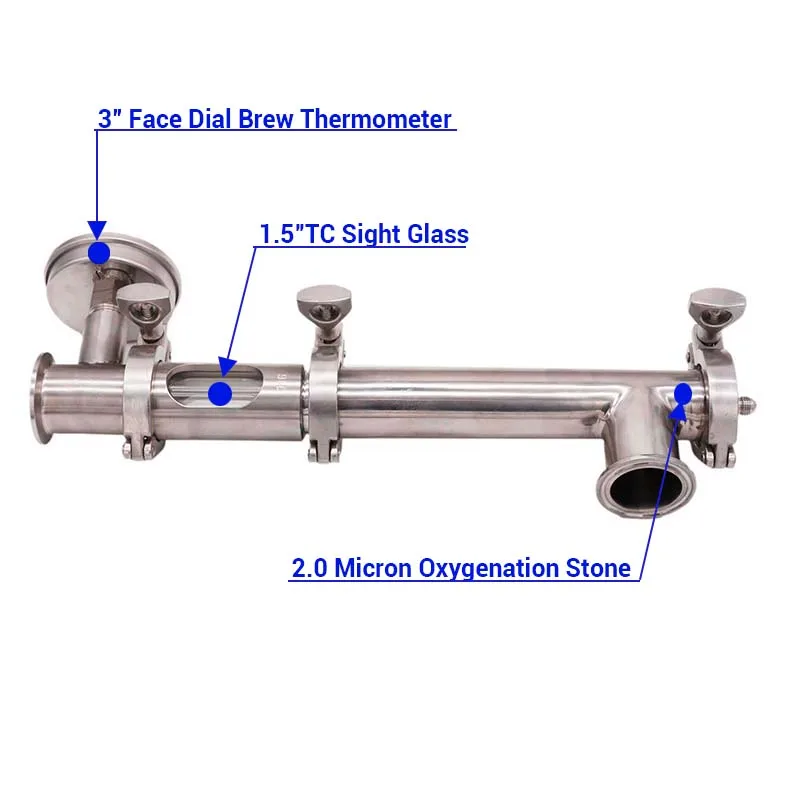 Pro Homebrew 1 5 &quotTC (50 мм OD) оксигенация в сборе аэрация пива 2 0 микрон встроенная