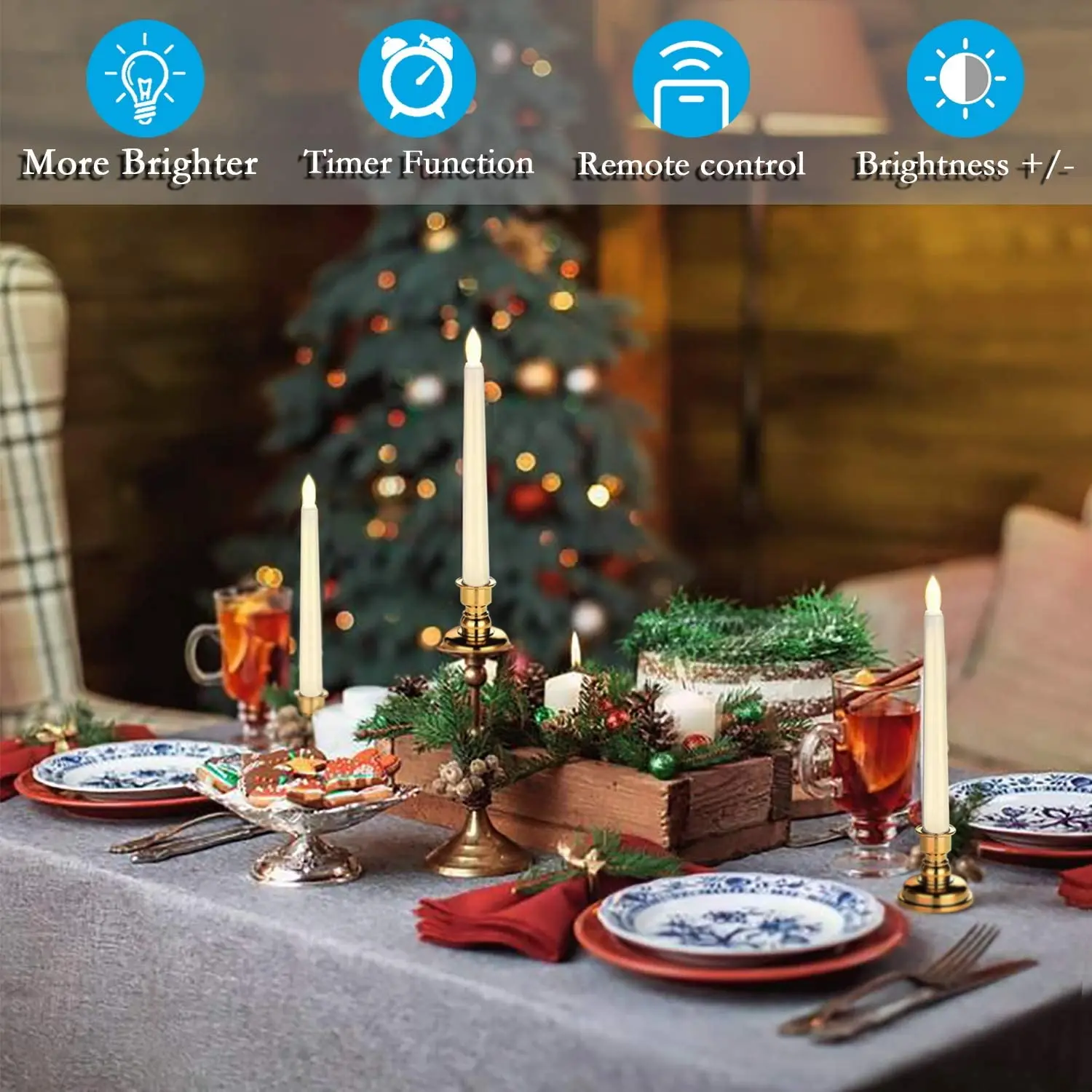 Светодиодный окна Свеча светильник s Батарея работает беспламенные Свечи с базы