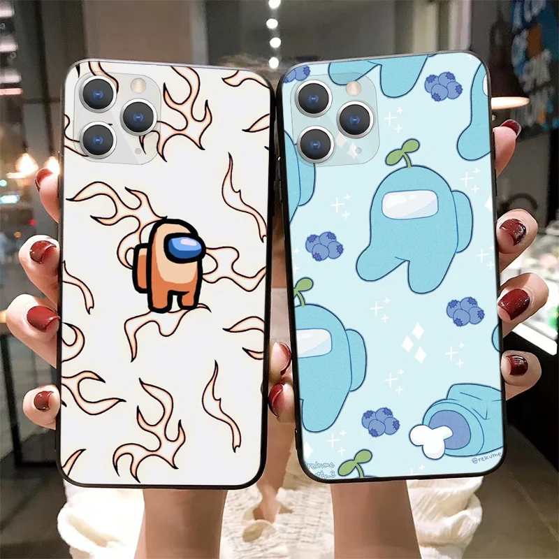 

Cute game spaceman Phone Case for iPhone 13 Pro Max 12 11 Pro Max mini XR XS 8 7 6 Plus SE 5 luxury Anti-fall Silicone case