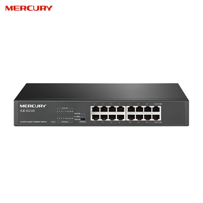 Коммутатор MERCURY SG116D с 16 портами Gigabit Ethernet сетевой коммутатор 10/100/1000 Мбит/с авто
