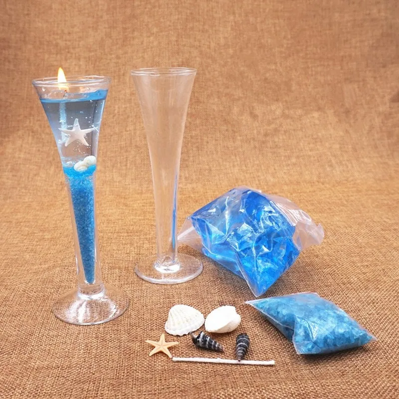 Желе воск свечи ручной работы DIY материал хрустальный стеклянный Кубок