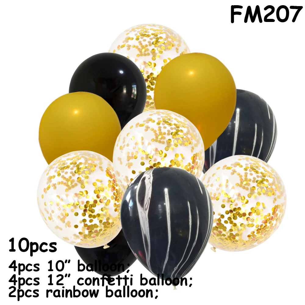 FM207 Hellowen шары фольги пол раскрыть с днем рождения воздушные шары Детские вечерние 1 день рождения ребенка душ мальчик гелиевые шары цифры - Цвет: FM207
