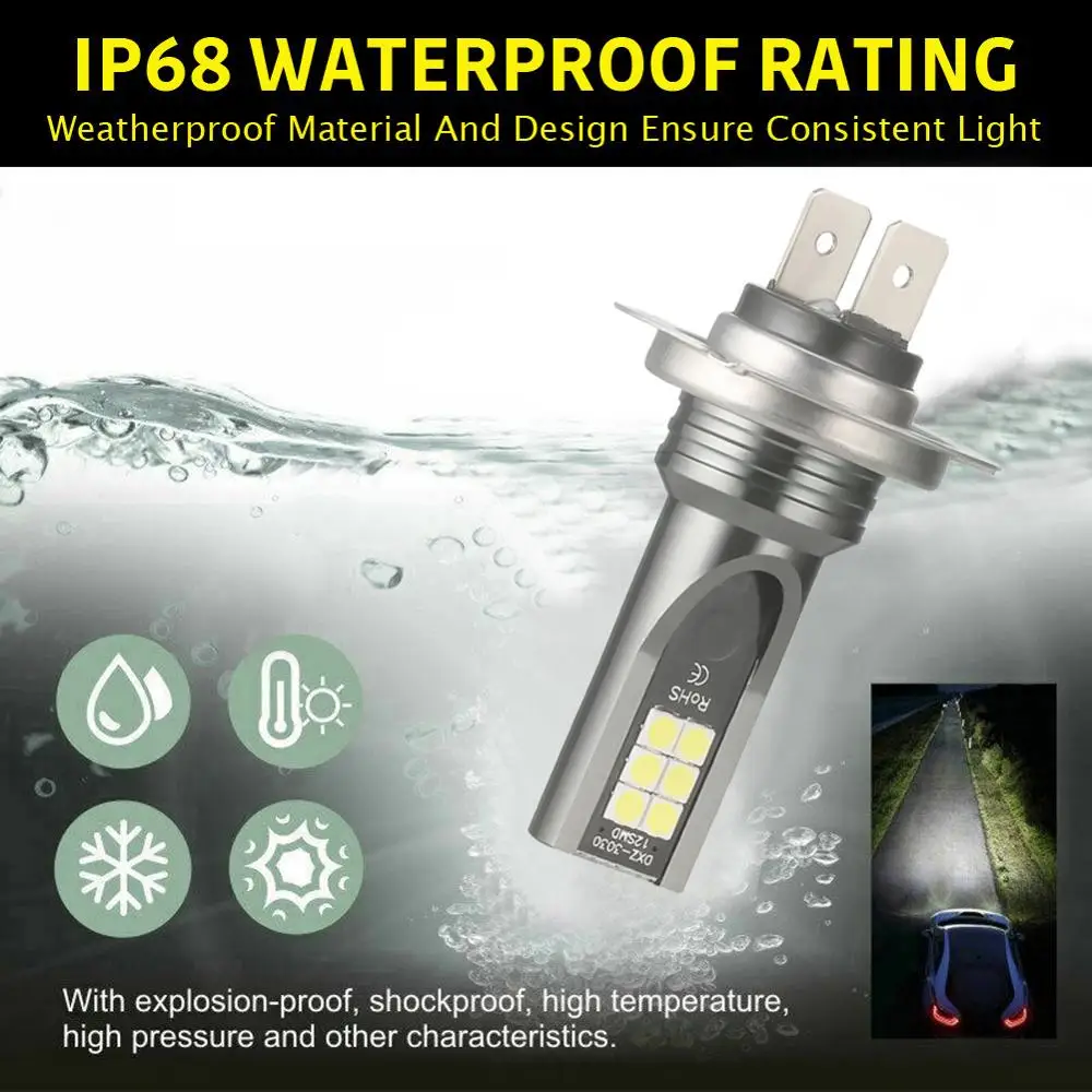 Светодиодный CSP мини H7 светодиодный лампы для автомобилей головной светильник H11