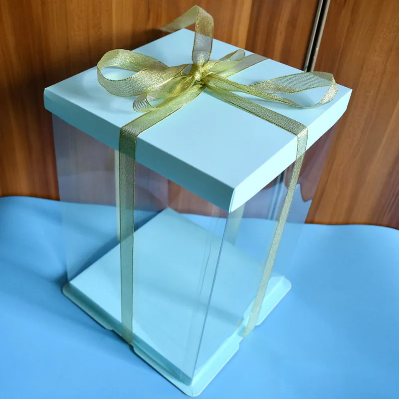 Синий Одноразовый Пластиковый прозрачный контейнер KCCB под заказ коробка для