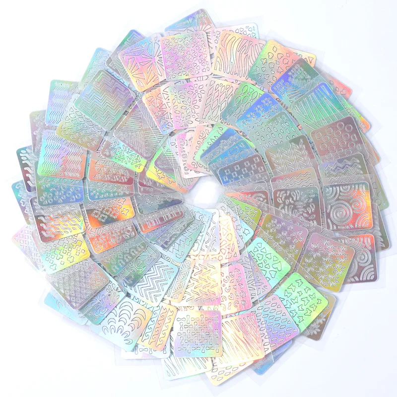 24 Sheets Nail Vinyls Set Colorful Hollow 3D Adhesive Sticker Manicure Nail Art Decorations