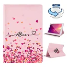 Вращающаяся подставка для планшета под заказ с именем для iPad 7-го поколения, чехол 2019 Pro 11, чехол 2020 Air 2 6-й 5-й Pro 9,7 12,9 10,5 Mini 4 5