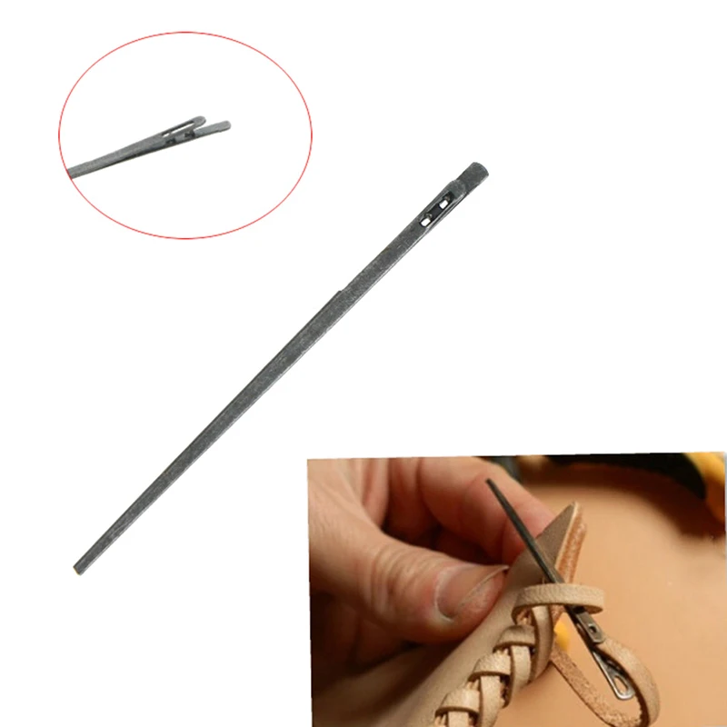 

1pc DIY Leather Craft Knitting Needle Double Hole Leather Rope Lace Needle