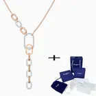 SWA 2020 новое Изысканное дизайнерское сверкающее ожерелье с северным танцем, простые и элегантные украшения-лучший праздничный подарок для пар