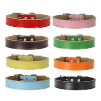 dog collar leather pet collars leash adjustable for small medium large dogs cats puppy outdoor walking pet supplies accessories
