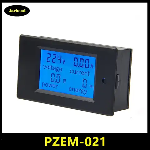 PZEM-021 AC однофазный цифровой ЖК-Амперметр Вольтметр 80-260 В 20A 4 в 1 Электрический вольтметр мощность кВтч для Homekit