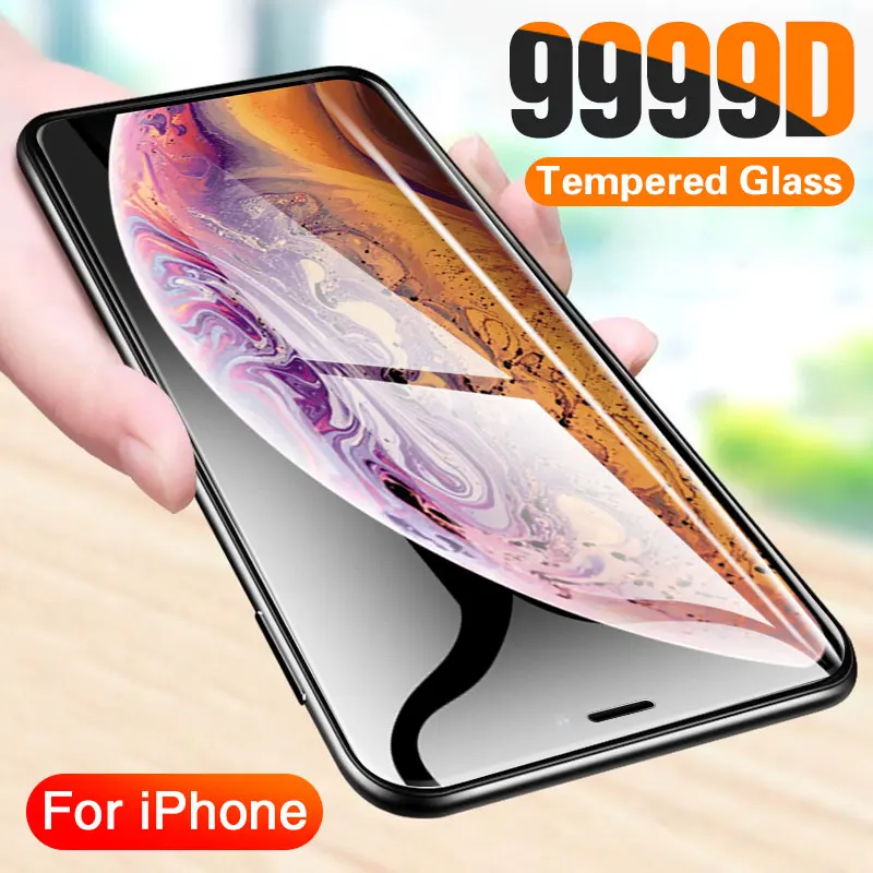 Изогнутое закаленное стекло с полным покрытием для iphone 11 Pro X Xr Xs Max защита экрана