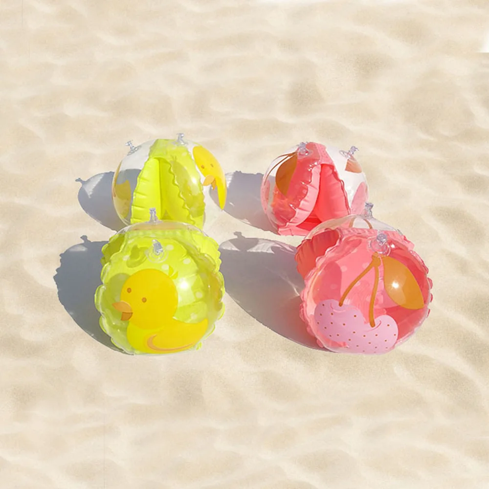 

2PCS Duck Pattern Buoyancy Arm Rings Inflatable Arm Bands Cartoon Water Sleeves Swimming Armlets for Children