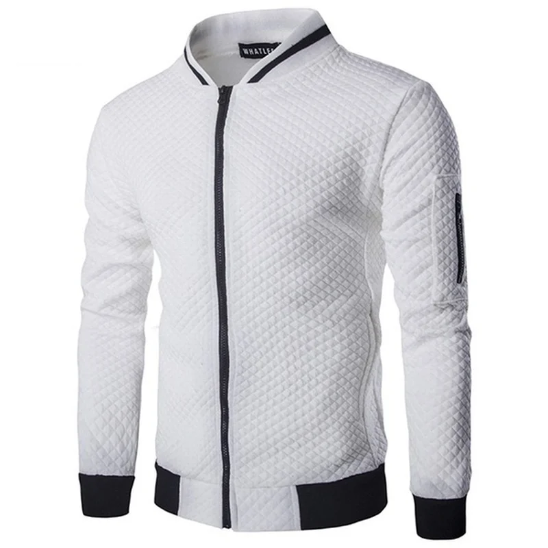 

ZOGAA Men's Autumn Thin Jacket Coat Stand Collar Fashion Slim Fit Casual Overcoat Zipper Rib Sleeve Baseball Jackets Men Clothes
