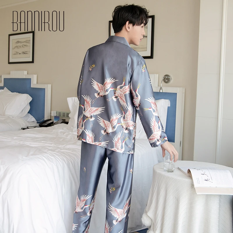 BANNIROU женская ночная рубашка женские комплекты Серебряная Атласная одежда