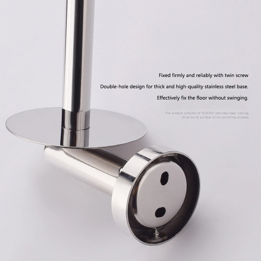 

Roll Paper Holder Stainless Steel Round Rust Proof Wall Mounted Easy Install Durable Silver Vertical Bathroom Stand Hotel Toilet