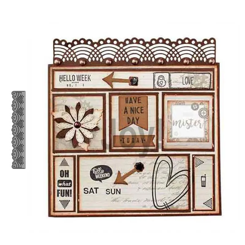 

2020 волнистые кружевные металлические Вырубные штампы для скрапбукинга стальные ремесла вырезанные тиснения бумага, карточка, альбом трафа...