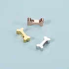 5 шт.лот собачья кость маленькие бусины зеркальная полировка нержавеющая сталь для самостоятельного изготовления ожерелий браслетов ювелирных изделий