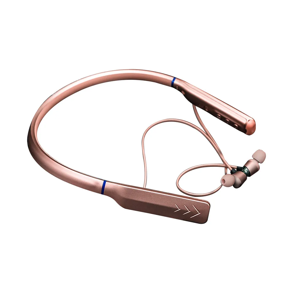 Mosunx Беспроводная bluetooth гарнитура с креплением на шею металлическая для ушей Bluetooth