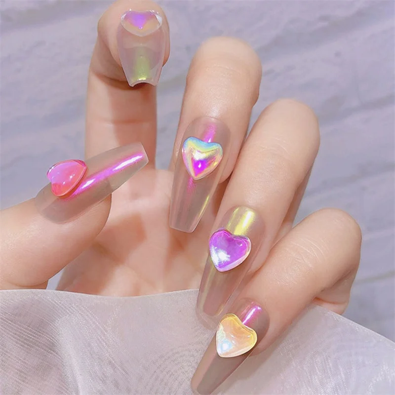 20 шт./коркоркоркор. Сердце ногтей риноны камни карамельных цветов драгоценные