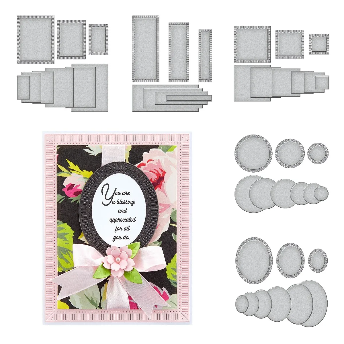 

2021 Fluted Classic Ultra-thin Oval Metal Cutting Mold Scrapbook Diary Decoration Embossing Template Diy Greeting Card Handmade